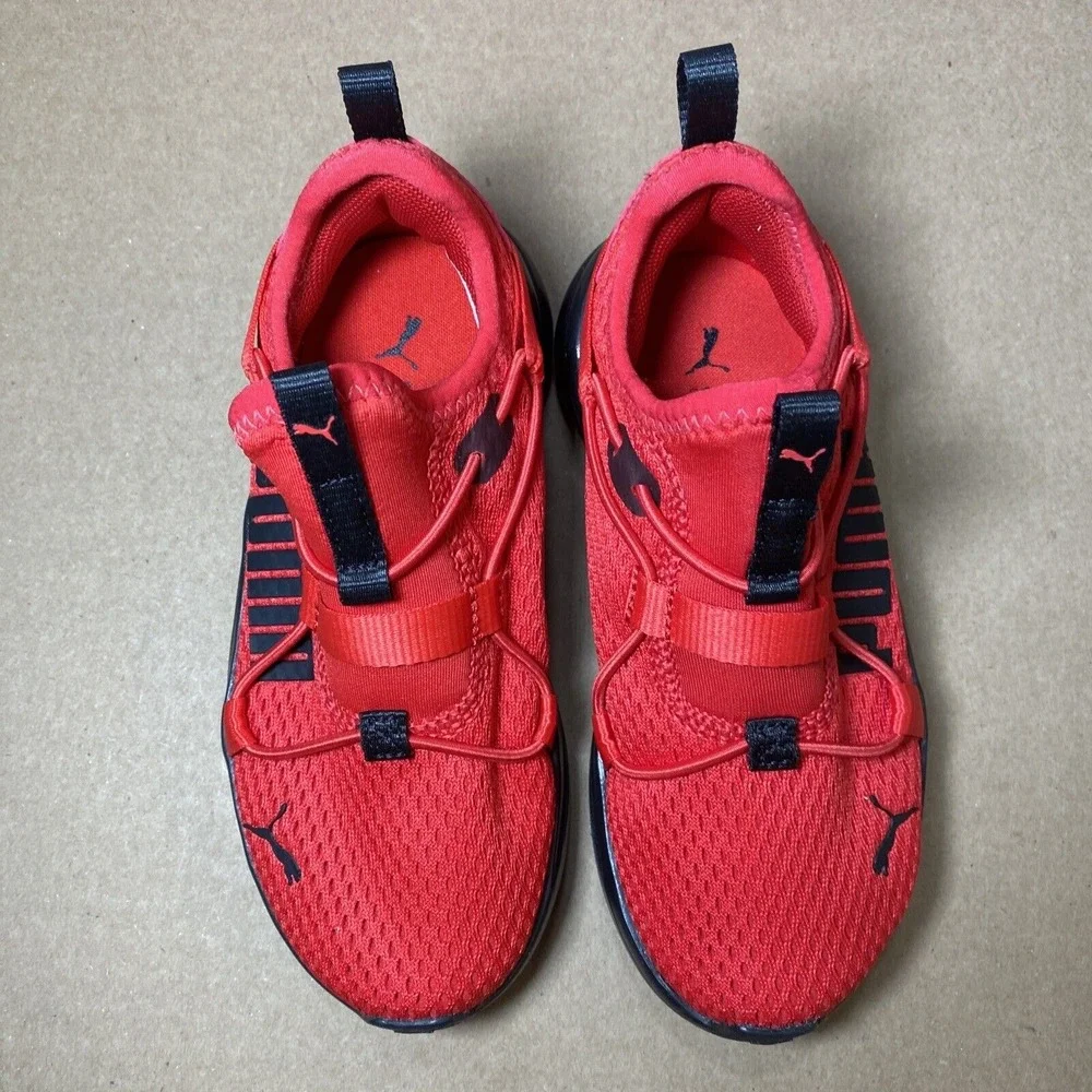 PUMA Kids' Rift Slip On Sneaker Size 11.5C High‎ Risk Red - Puma Black NIB